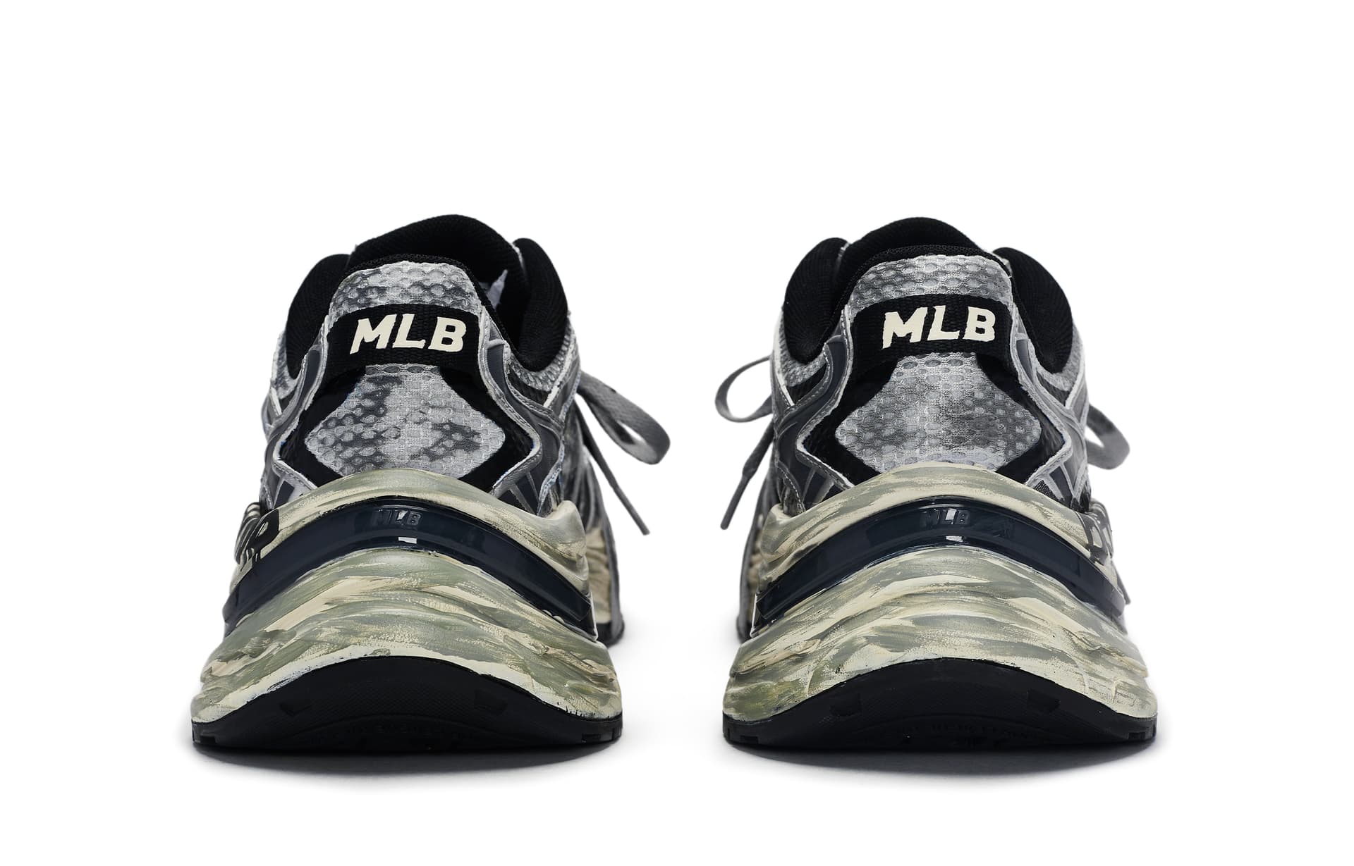 Кроссовки для бега MLB New York Yankees 811 Black Grey Silver - изображение 5