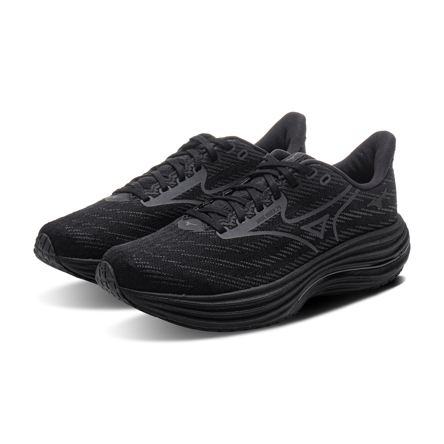 Кроссовки для бега Mizuno WAVE RIDER 29 Low Топ Беговые кроссовки Унисекс Черный - изображение 3