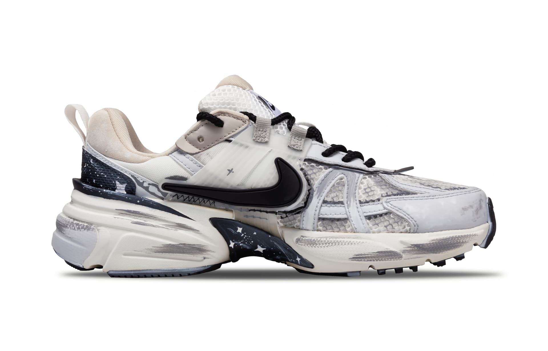 Кроссовки для бега Nike V2K Run Black White - изображение 2