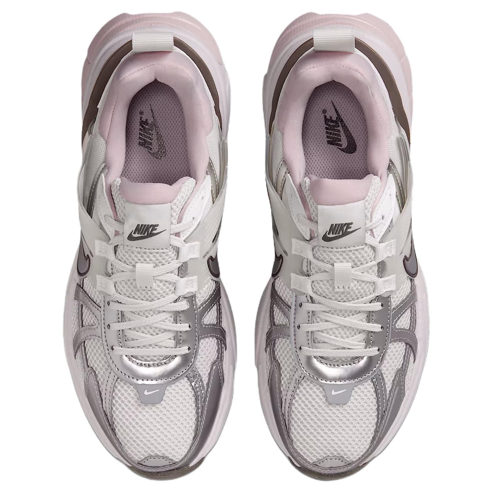 Кроссовки для бега NIKE V2K Run Устойчивый к истиранию Низкий Топ Резиновый Повседневный Беговые Кроссовки Женские Серые - изображение 4