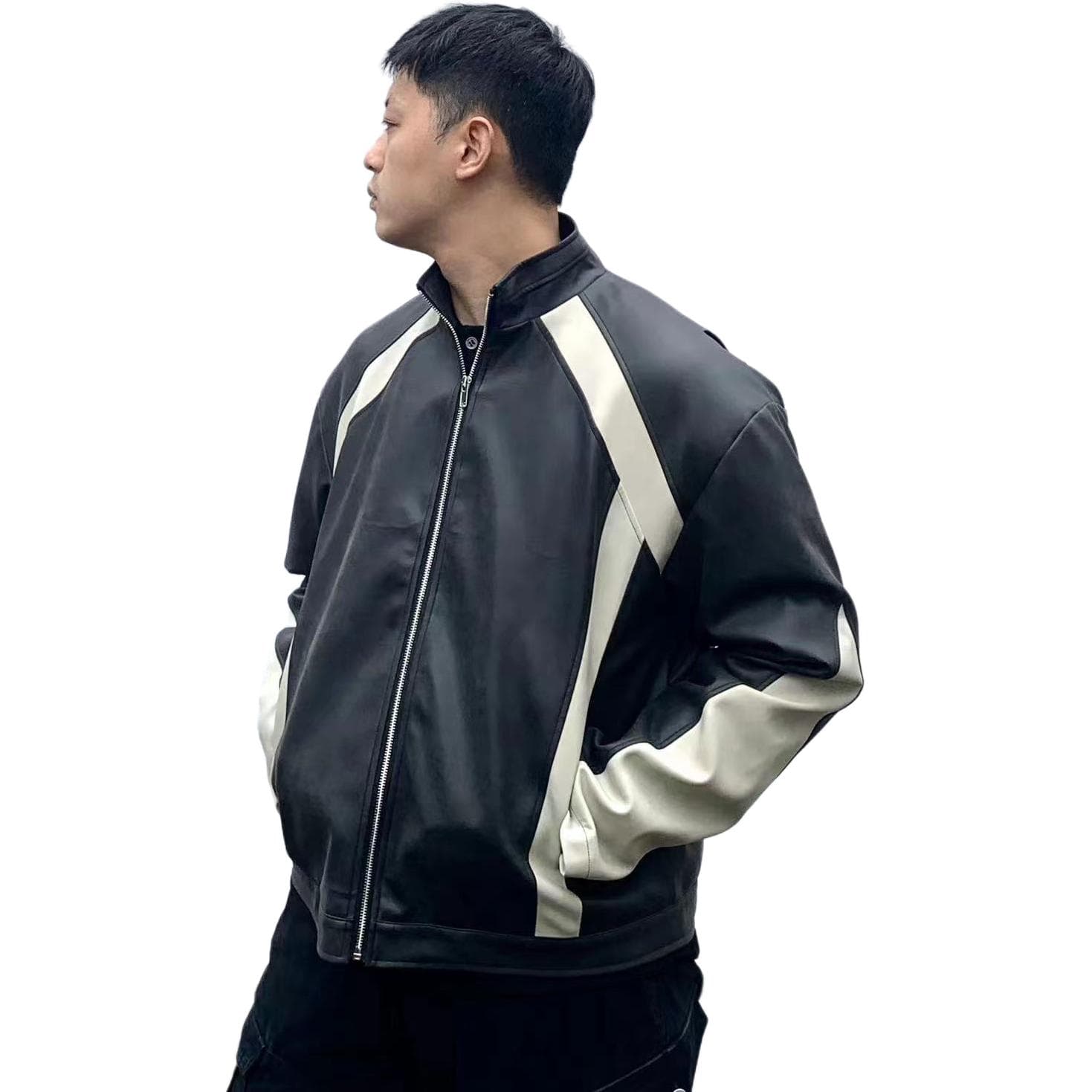 Зимняя куртка пуховик ANYWEARLAB Хлопковый пуховик Мужской Черный Белый - изображение 8