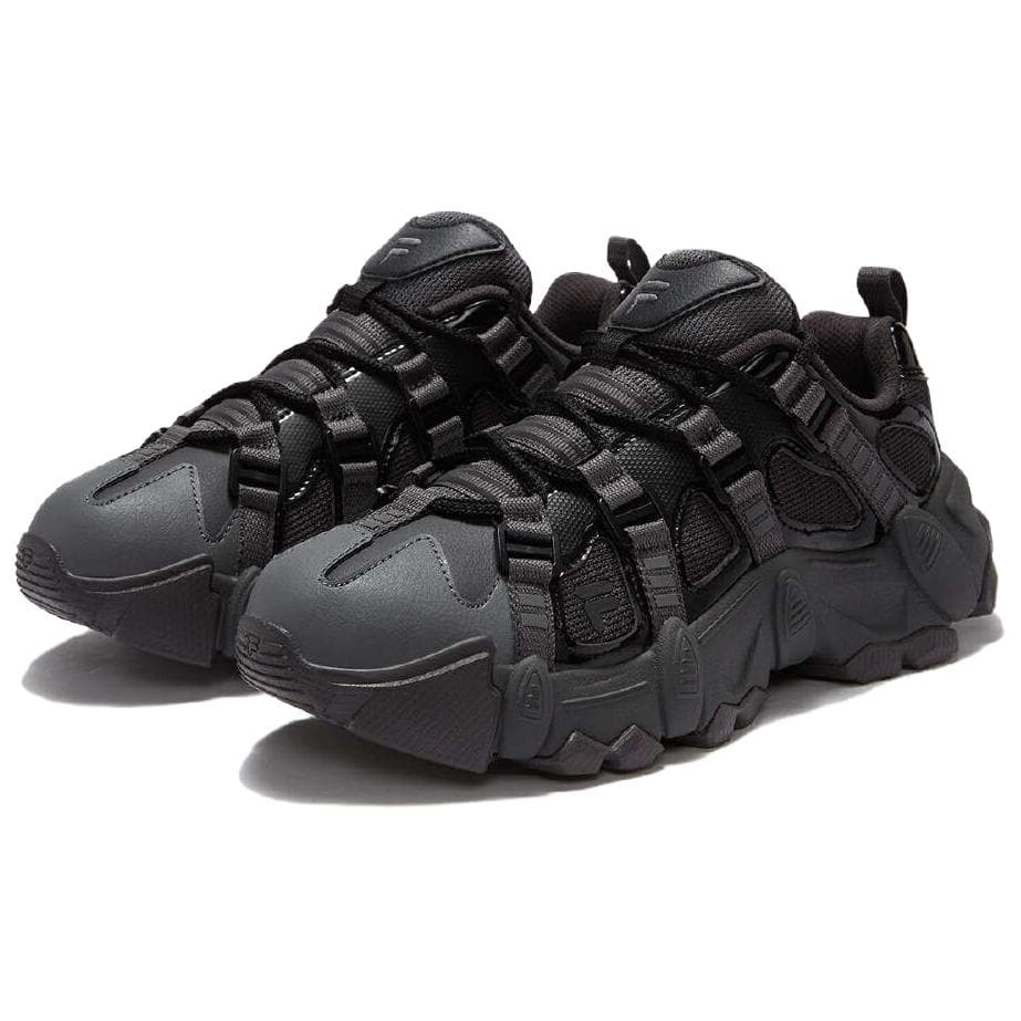 Кроссовки FILA FUSION exocet ii Устойчивые к истиранию Увеличивающие высоту Низкие массивные кроссовки Женские Черные - изображение 2