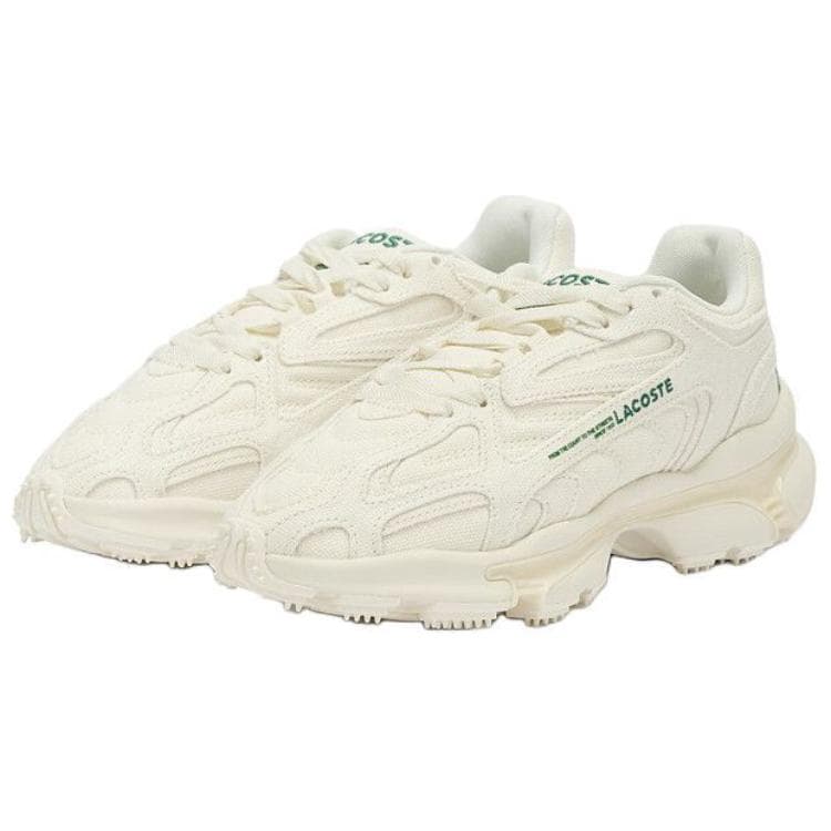 Кроссовки LACOSTE L003 Комфортные Низкие Кроссовки с Толстой Подошвой Женские Бежевые - изображение 3