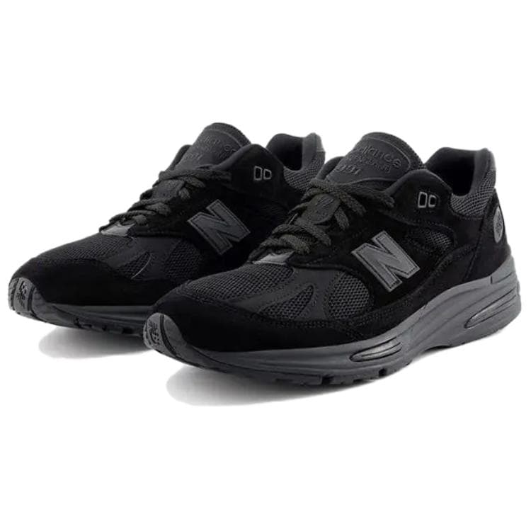 Кроссовки для бега New Balance NB 991 V2 Устойчивые к истиранию Низкие Повседневные Городские Кроссовки для Коммутации и Бег Унисекс Черные - изображение 3