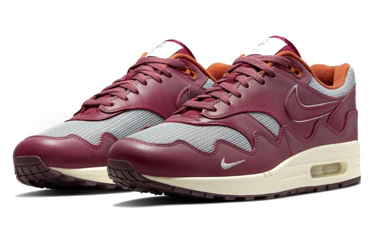 Кроссовки для бега Patta x Nike Air Max 1 "Night Maroon" - изображение 3