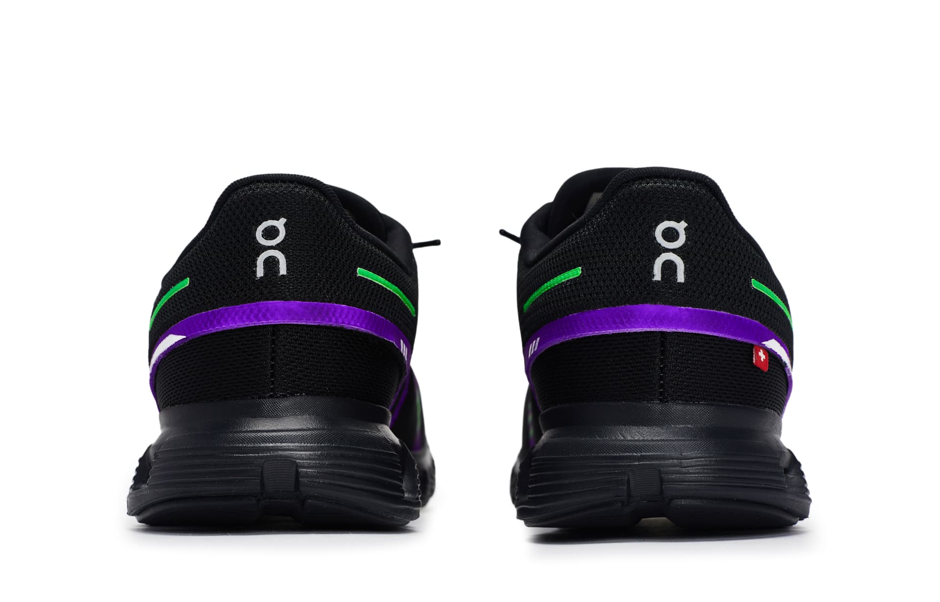 Кроссовки для бега On Cloud 6 Black Purple Green — фото 5