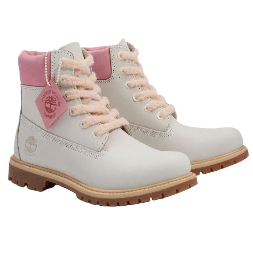 Ботинки уличные Timberland Premium Grey Pink - изображение 2