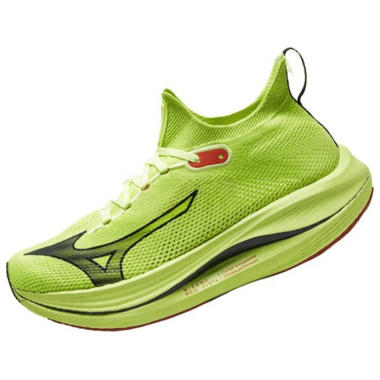 Кроссовки для бега Mizuno Neo Vista Дышащие Антислипные Устойчивые к Износу Низкие Беговые Кроссовки Унисекс Неоново-Желтые - изображение 2