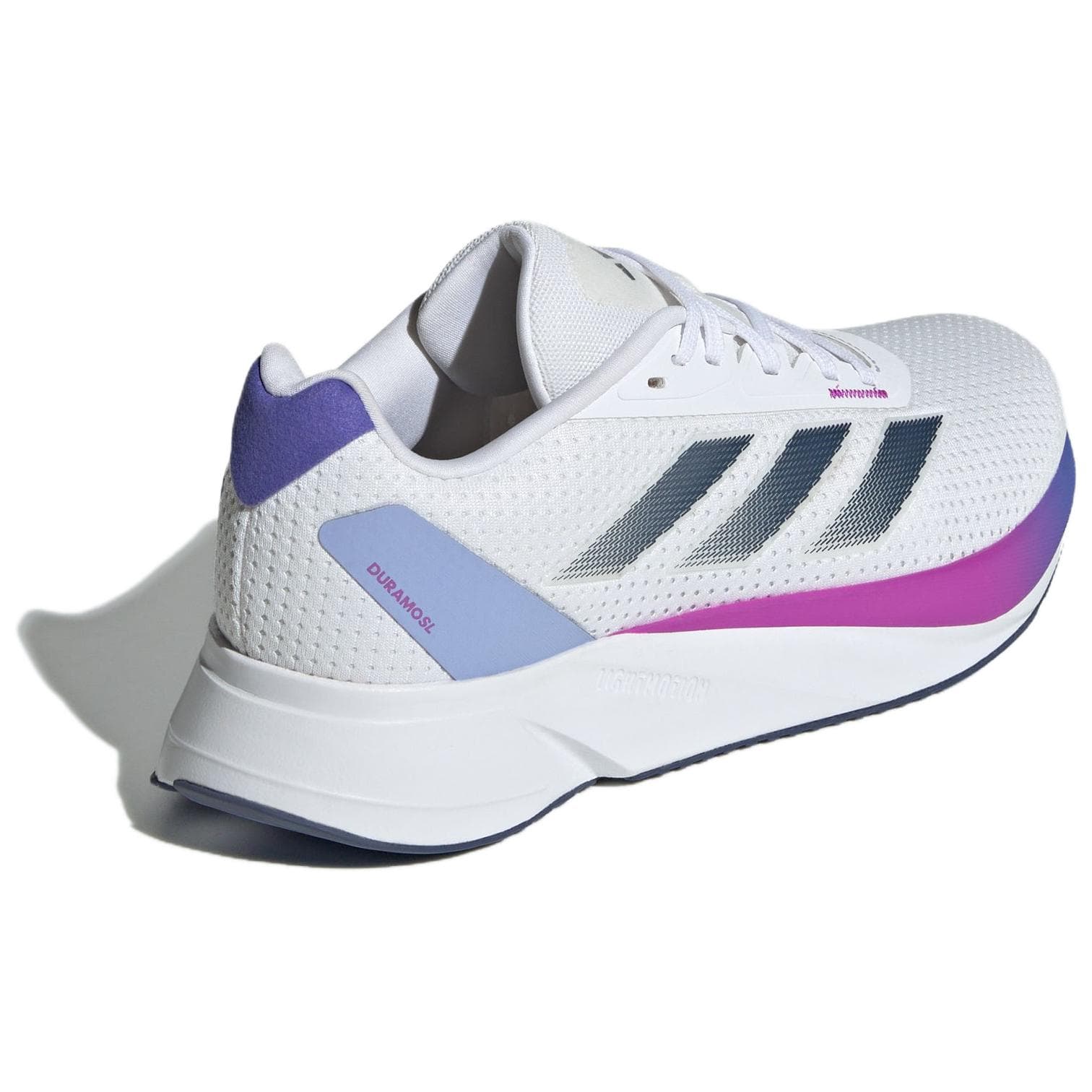 Кроссовки для бега Adidas Duramo Sl Удобные Противоскользящие Устойчивые к истиранию Низкие Беговые кроссовки Женские Белые - изображение 4