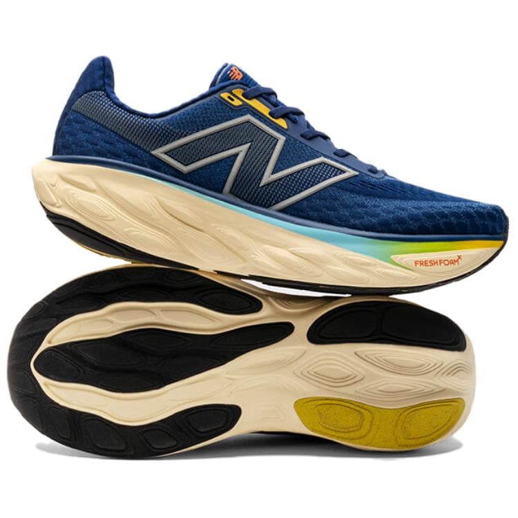 Кроссовки для бега new balance Fresh Foam X 1080 v14 Сетчатая ткань Дышащий Low Топ Повседневные кроссовки для бега Мужской Темно-синий - изображение 3