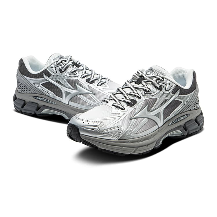 Кроссовки для бега Mizuno HALO MI Амортизирующие противоскользящие низкие беговые кроссовки унисекс белые серые - изображение 3