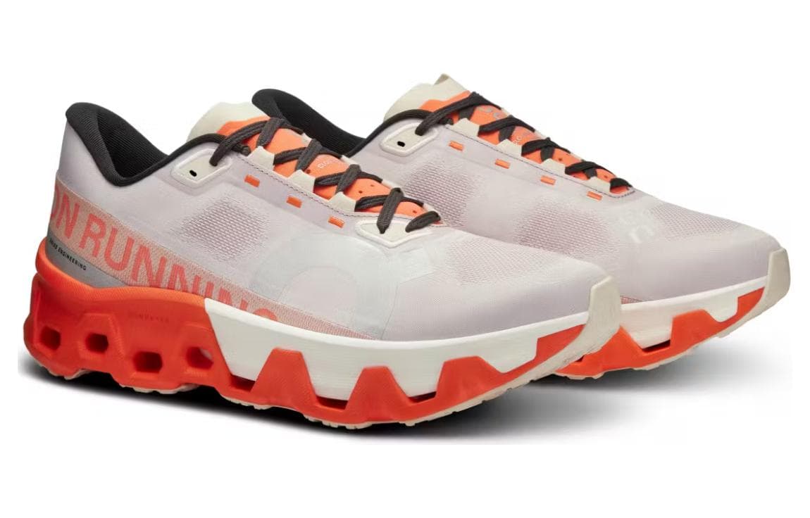 Кроссовки для бега On Cloudmonster White Orange — фото 3