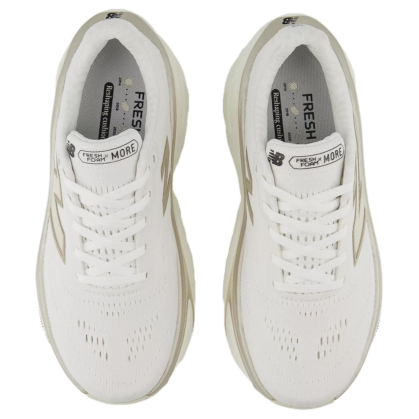 Кроссовки для бега New Balance NB Fresh Foam X More V5 Устойчивые к истиранию Низкие Беговые кроссовки Женские Белые - изображение 4
