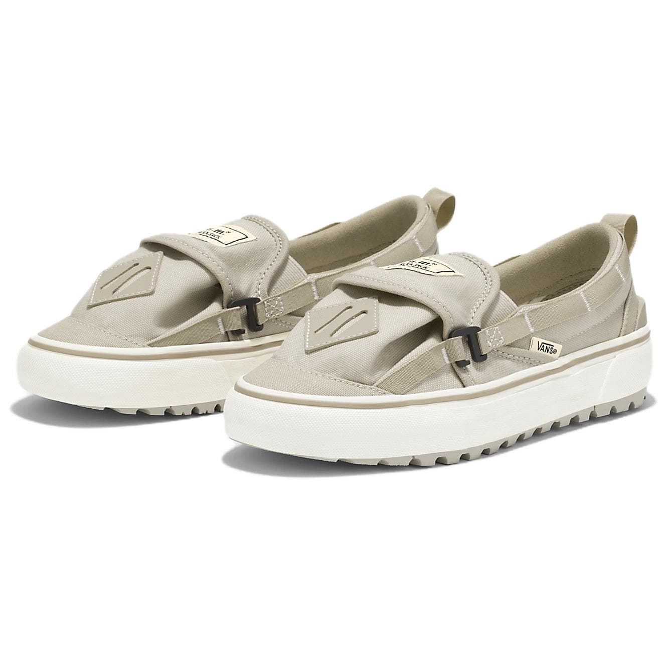 Кроссовки Nicole McLaughlin x Vans Classic Slip On Устойчивая к истиранию низкая уличная обувь унисекс бежевого цвета - изображение 2