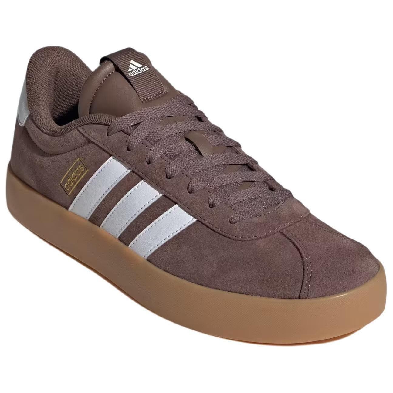 Кроссовки Adidas VL COURT 3,0 Удобный Low Топ Скейтборд Обувь Унисекс Коричневый белый - изображение 3