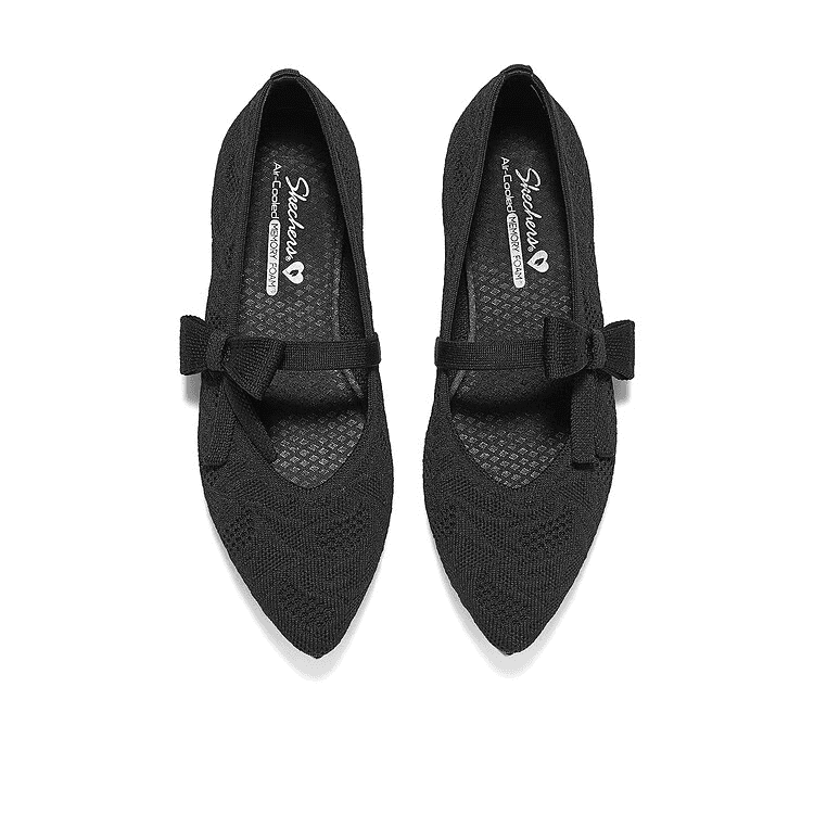 Тапочки Skechers CLEO POINT Повседневная обувь Женская Черная - изображение 3