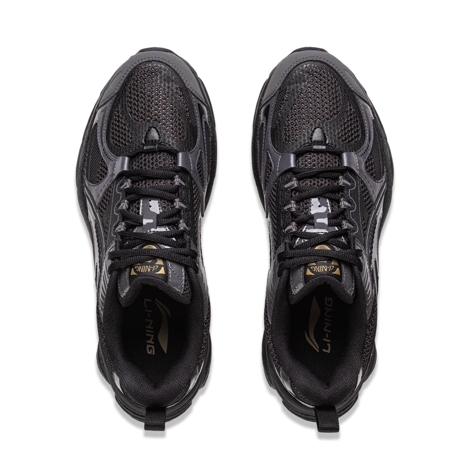 Кроссовки для бега Li NING Fuyao Boom Low Топ Беговые кроссовки Мужской Черно-серый - изображение 4