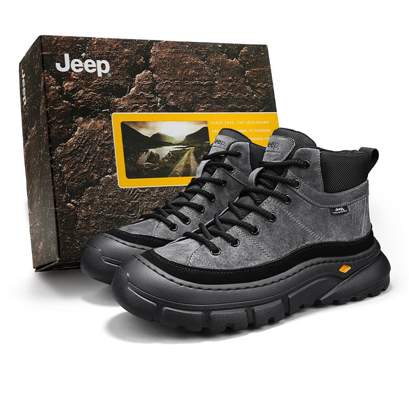 Ботинки уличные Jeep Аbrasion Resistant визуально увеличивает рост Короткий Аутдор Мужской - изображение 1