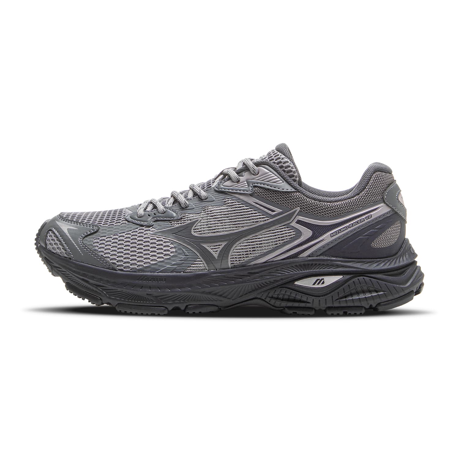 Кроссовки для бега Mizuno RACER V2 Low Топ Спринт Беговые кроссовки Унисекс Угольно-серый - изображение 1