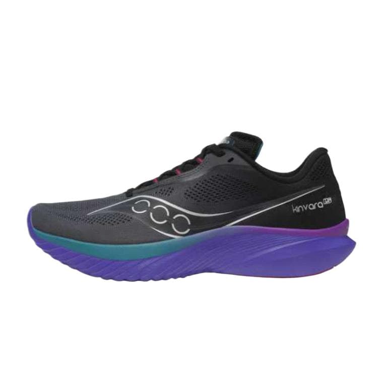 Кроссовки для бега Saucony Kinvara 15 Сетчатая ткань Low Топ Повседневные кроссовки для бега Мужской Черно-фиолетовый - изображение 1