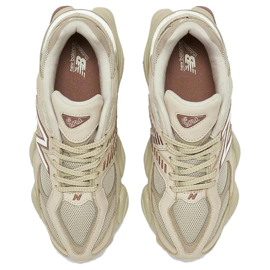 Кроссовки для бега New Balance NB 9060 Износостойкий Дышащий Износостойкий Дышащий Низкий Топ Беговые кроссовки Мужские Бежевый Коричневый - изображение 3