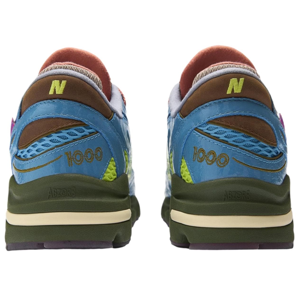 Кроссовки для бега Salehe Bembury x New Balance NB 1000 Устойчивые к истиранию низкие повседневные беговые кроссовки унисекс синие - изображение 5