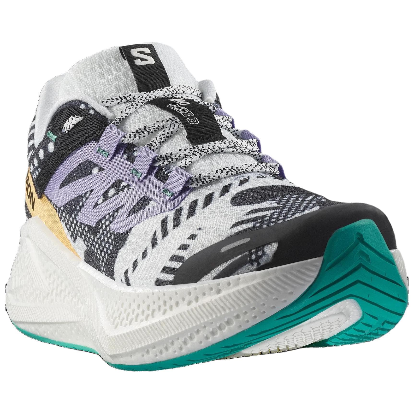 Кроссовки для бега Salomon Aero Glide 3 Low Топ Беговые кроссовки Мужские Черный Белый Фиолетовый - изображение 2