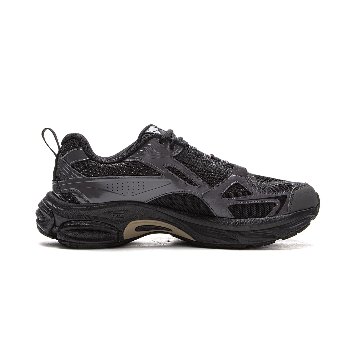 Кроссовки для бега Li NING Fuyao Boom Low Топ Беговые кроссовки Мужской Черно-серый - изображение 2