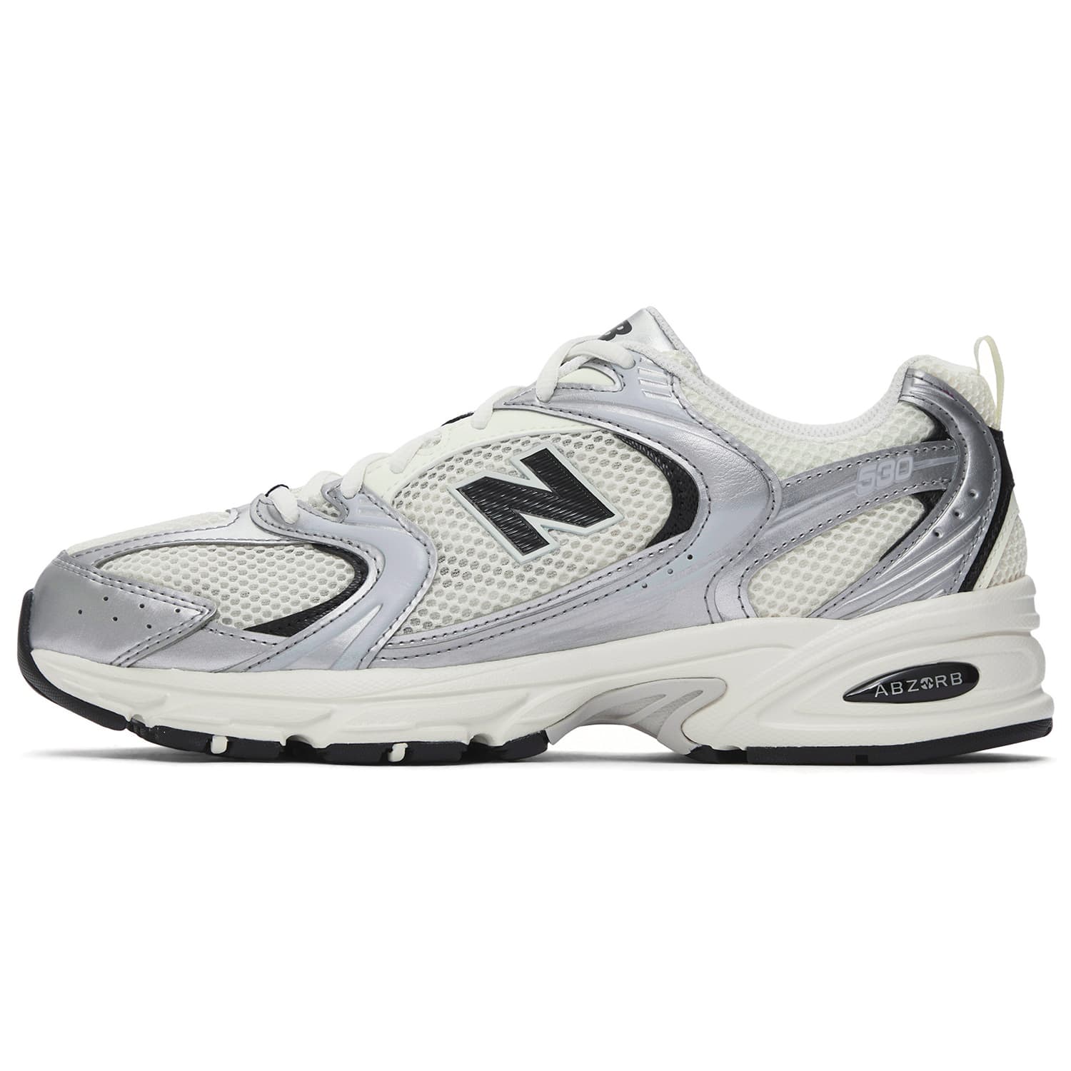 Кроссовки для бега New Balance NB 530 Дышащие Низкие Повседневные Городские Кроссовки для Коммутации и Бег Унисекс Серебристо-Черные - изображение 1