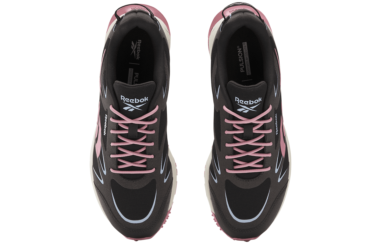 Кроссовки для бега REEBOK Противоскользящие Износостойкие Низкие Повседневные Кроссовки для Трейлраннинга Женские Черный Розовый - изображение 4