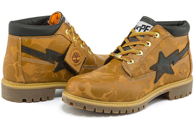 Ботинки уличные Bape x Timberland Chukka Wheat - изображение 5