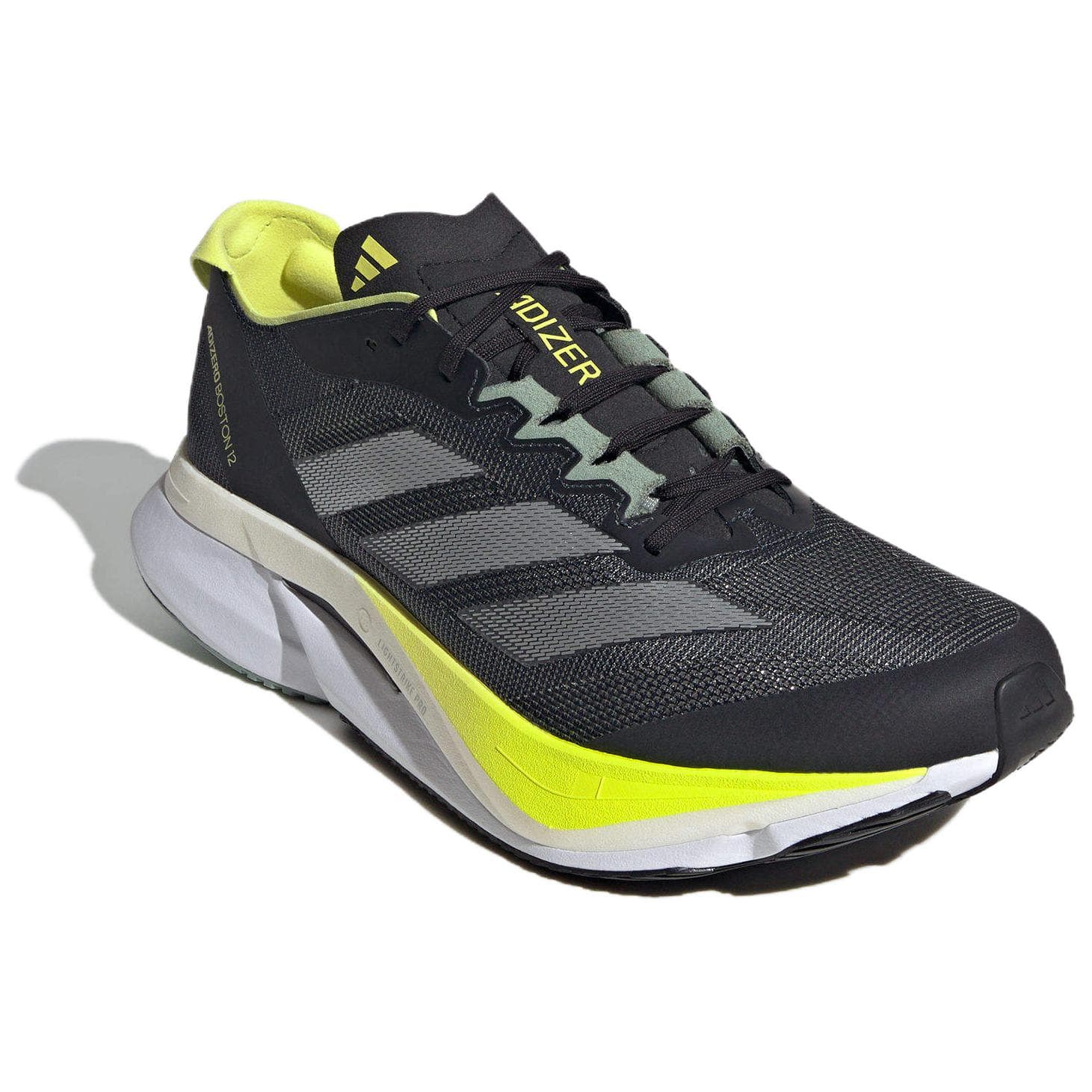 Кроссовки для бега Adidas Adizero Boston 12 Удобный Дышащий Low Топ Беговые кроссовки Мужской Черно-желтый - изображение 5