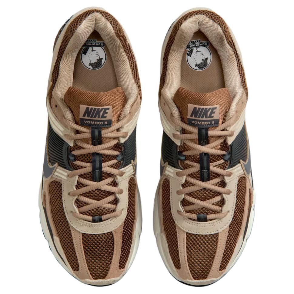 Кроссовки для бега Nike Zoom Vomero 5 Дышащий Поддержка Легкий Low Топ Повседневные кроссовки для бега Мужской Коричневый - изображение 4
