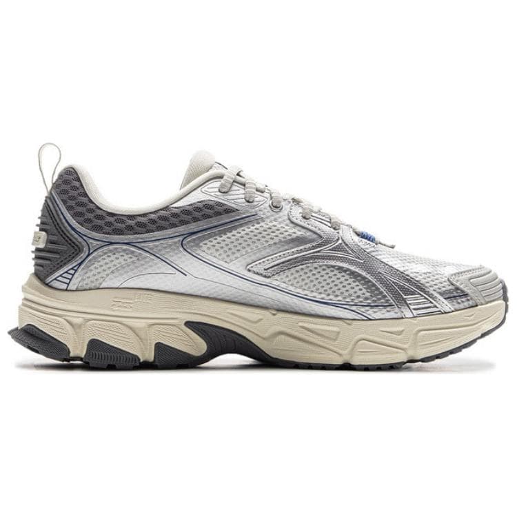 Кроссовки для бега Li-Ning LINING Cloud Винтаж Увеличение роста Модный Универсальный Повседневный Лоу-топы Беговые кроссовки Мужской Серебристo-голубой - изображение 2