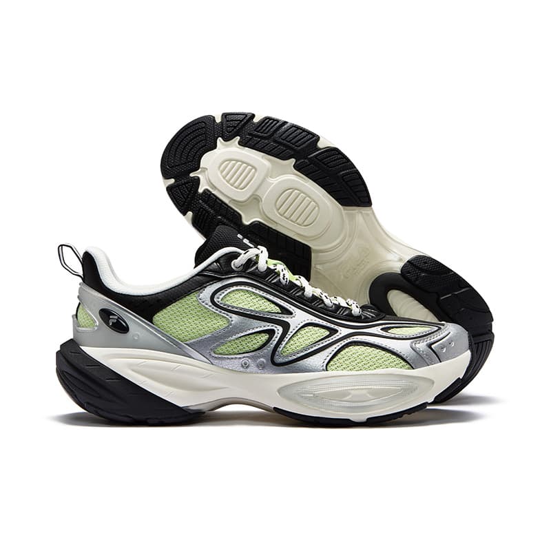Кроссовки для бега FILA FUSION BUZZARD II Meteorite Shoes 2 Low Топ Повседневные беговые кроссовки Мужские Зеленый Серебристый - изображение 7