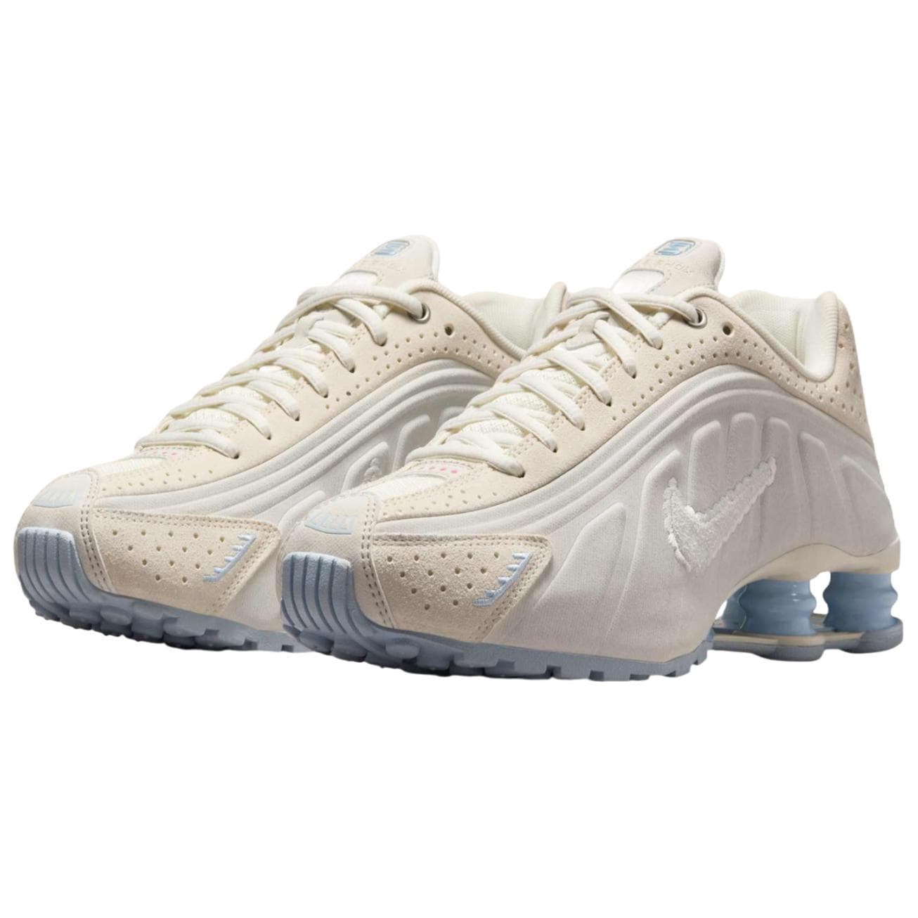 Кроссовки для бега NIKE Shox R4 Low Топ Повседневный Спринт Беговые кроссовки Женские Бежево-коричневый - изображение 3