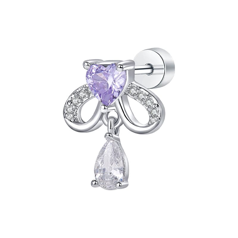 Серьги HMZ Серьги-гвоздики с синтетическим кубическим цирконием женские - изображение 1