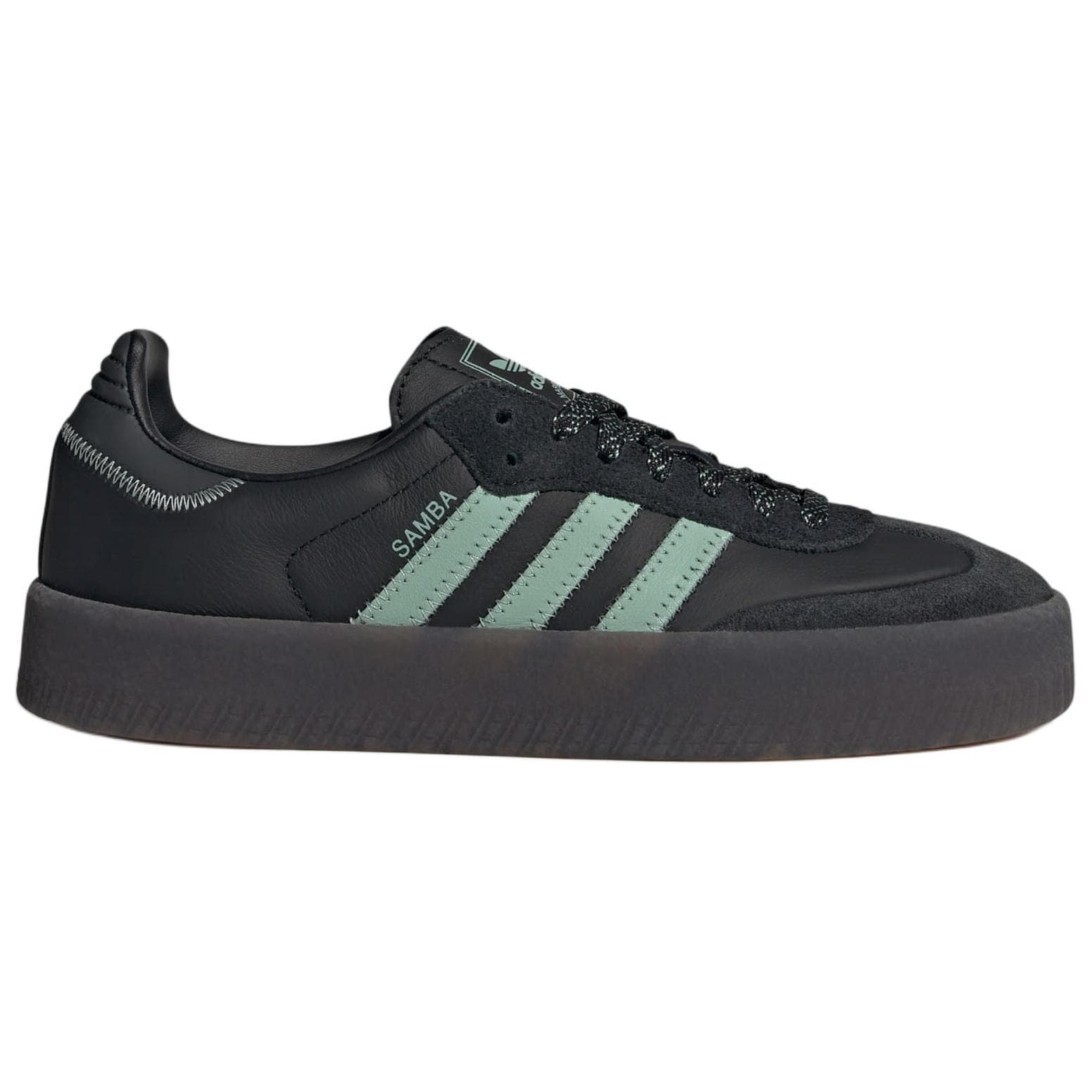 Кроссовки Adidas Originals SAMBAE Low Топ Повседневная обувь Женские Черно-зеленый - изображение 2
