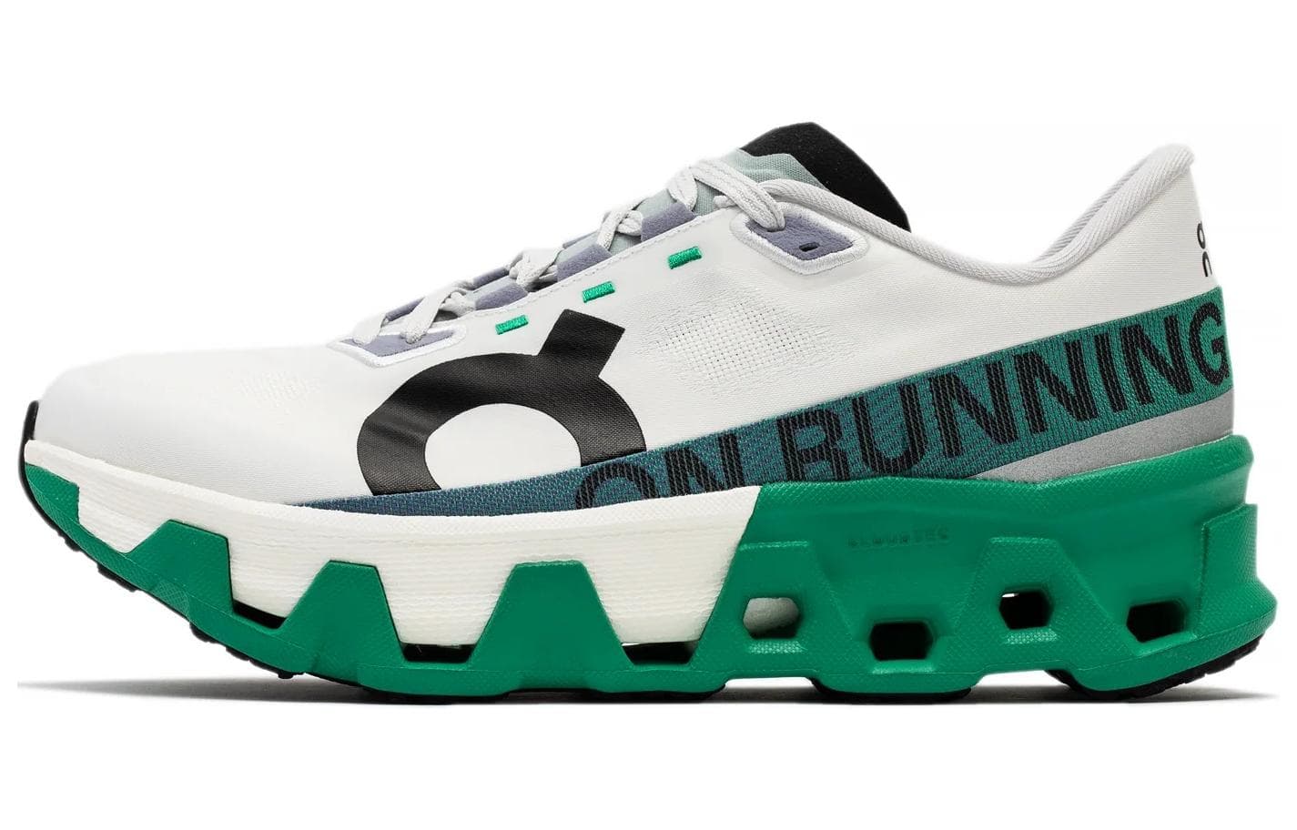 Кроссовки для бега On Cloudmonster White Green