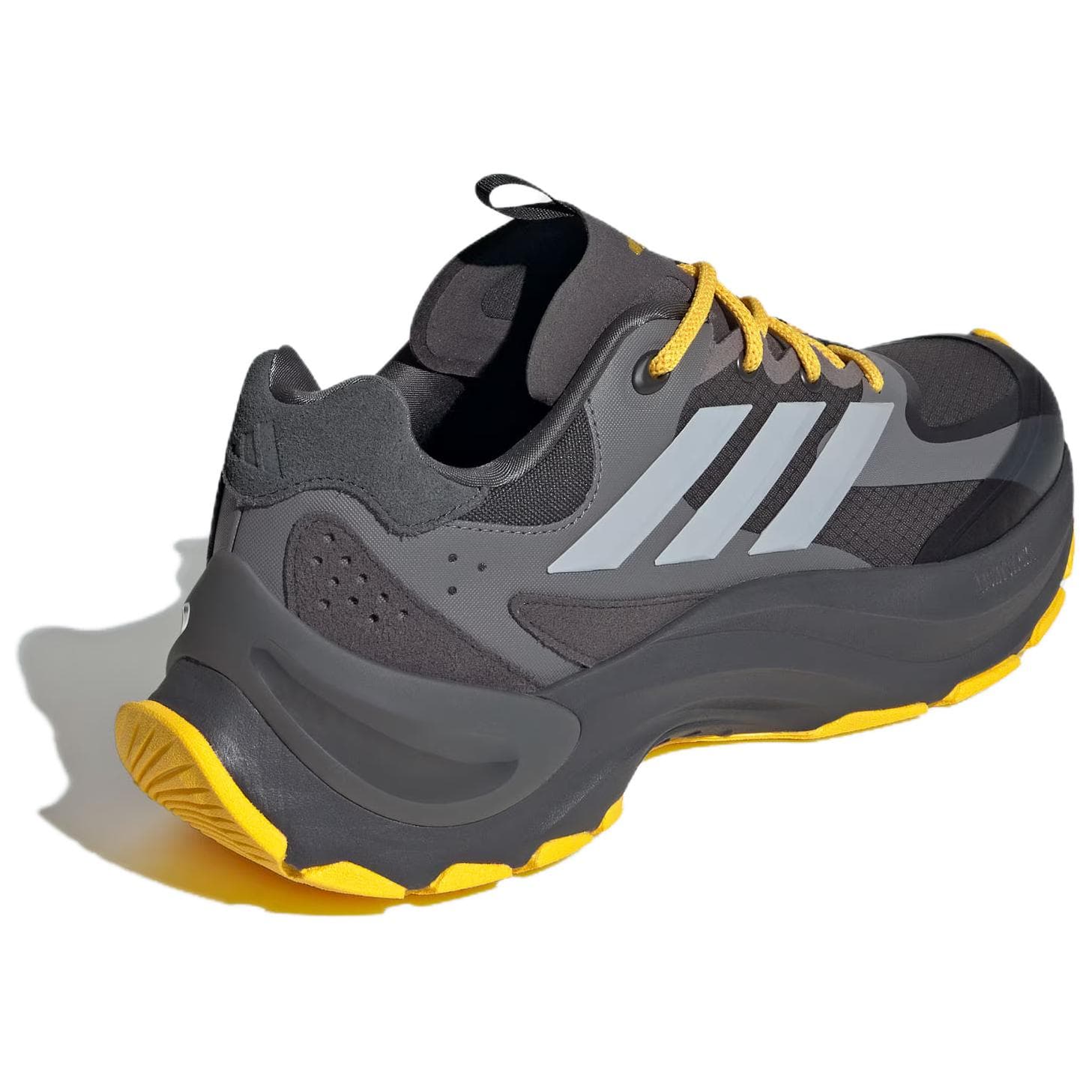 Кроссовки Adidas Maxxwavy Low Топ Кроссовки с Толстой Подошвой Унисекс Темно-Серый Желтый - изображение 4