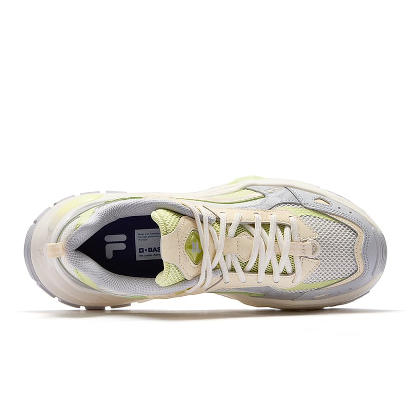 Кроссовки для бега FILA FUSION BIANCO IV Candy Shoes 4 Устойчивые к истиранию низкие повседневные беговые кроссовки Женские Белые Зеленые - изображение 5