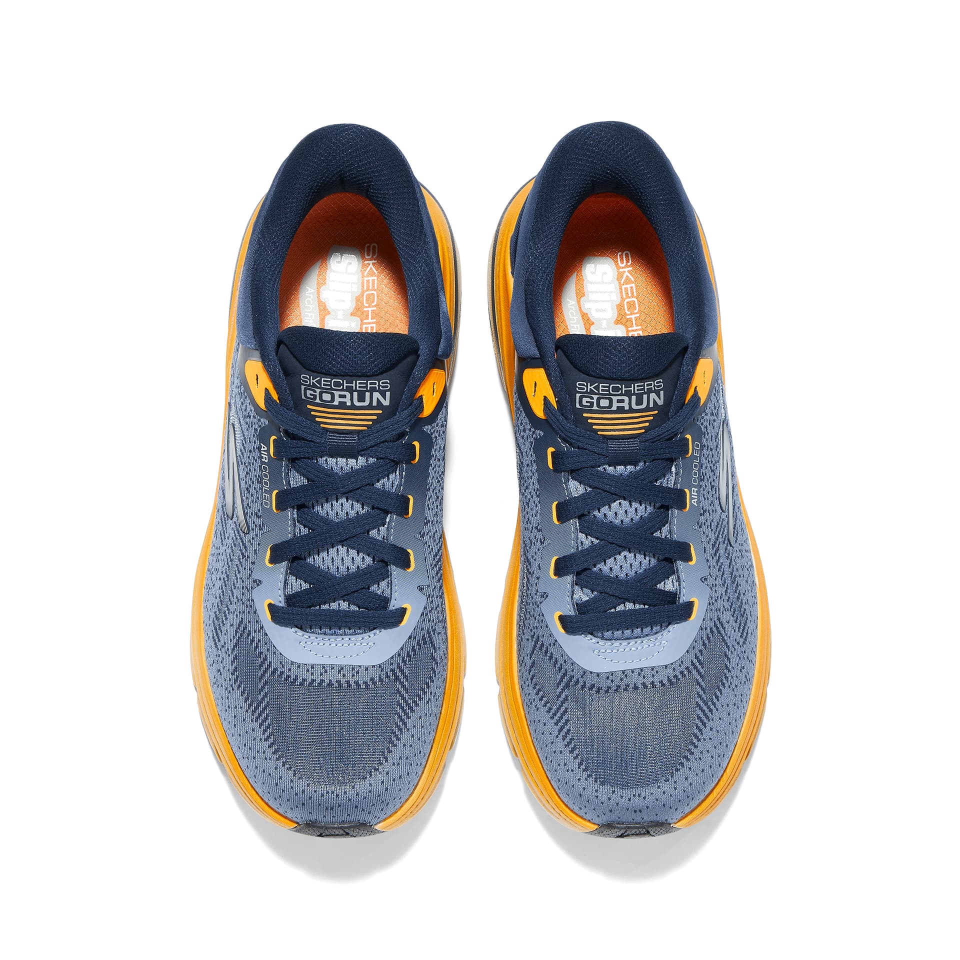 Кроссовки для бега Skechers MAX CUSHIONINGARCHFIT 2,0 Сетчатая ткань Низкие кроссовки для бега Мужские Синие - изображение 5
