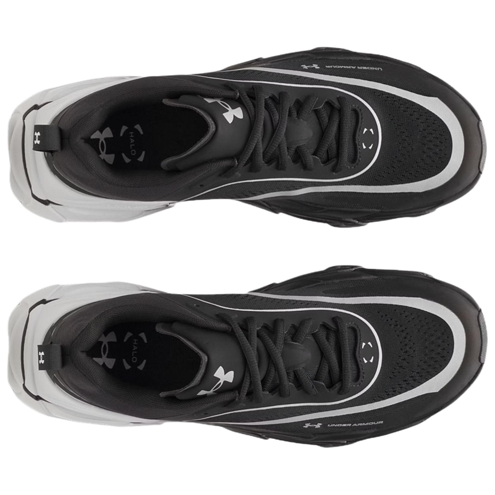 Кроссовки для бега Under Armour Halo Racer Поддержка Отскок Беговые кроссовки Мужской Черный Белый - изображение 3