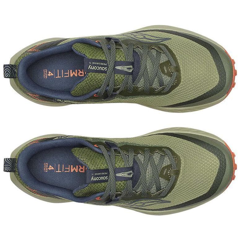 Кроссовки для бега Saucony Peregrine 15 Амортизация Дышащий Амортизация Дышащий Low Топ Беговые кроссовки Унисекс Зелёный - изображение 3