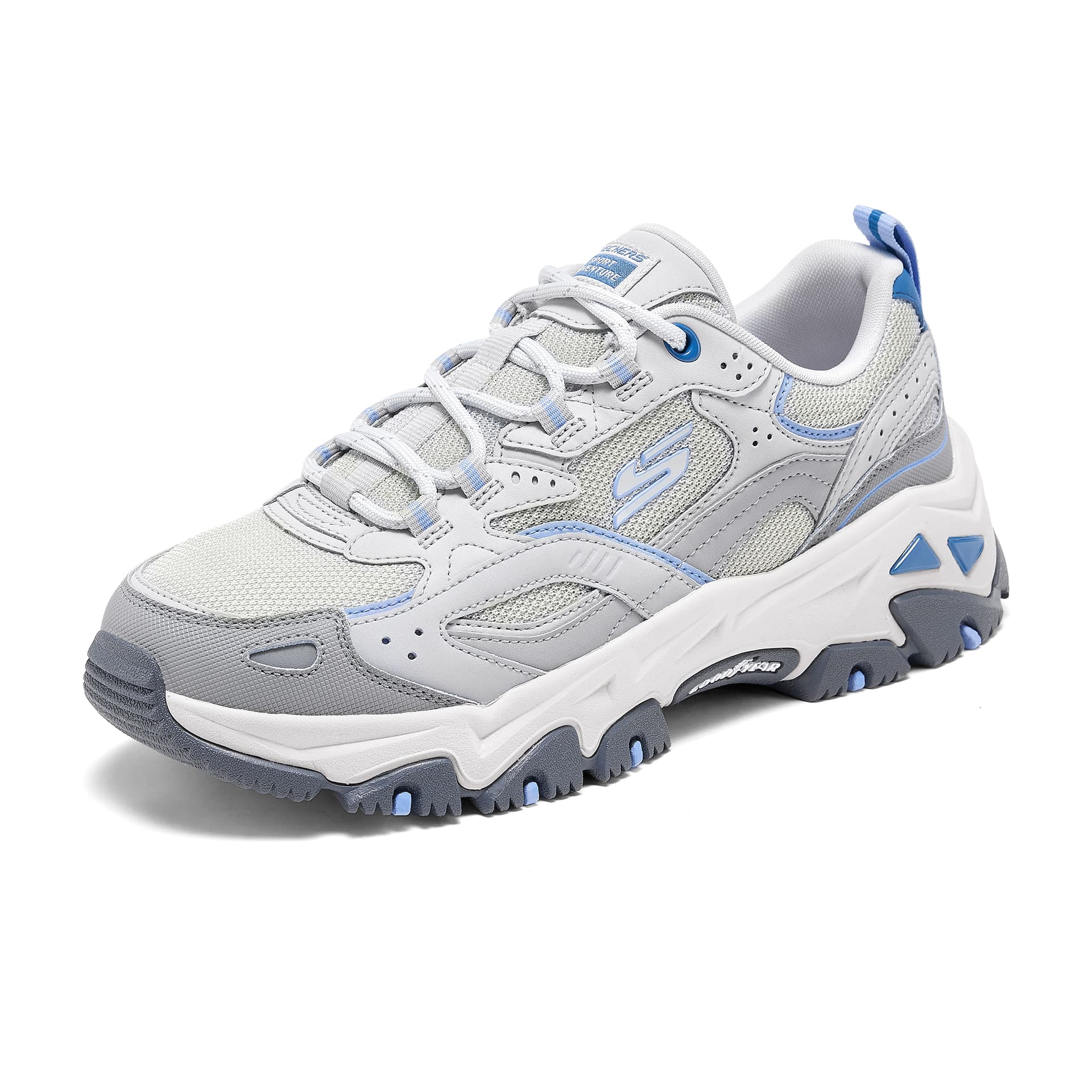 Кроссовки Skechers D'LITES Hiker Амортизация Низкие Кроссовки Женский Светло-Серый - изображение 3