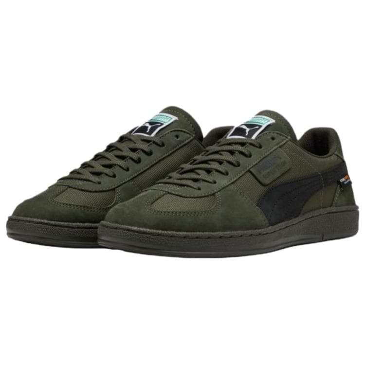 Кроссовки PUMA SUPERTEAM Low Топ Немецкая Армия Кроссовки Унисекс Зеленый Черный - изображение 3