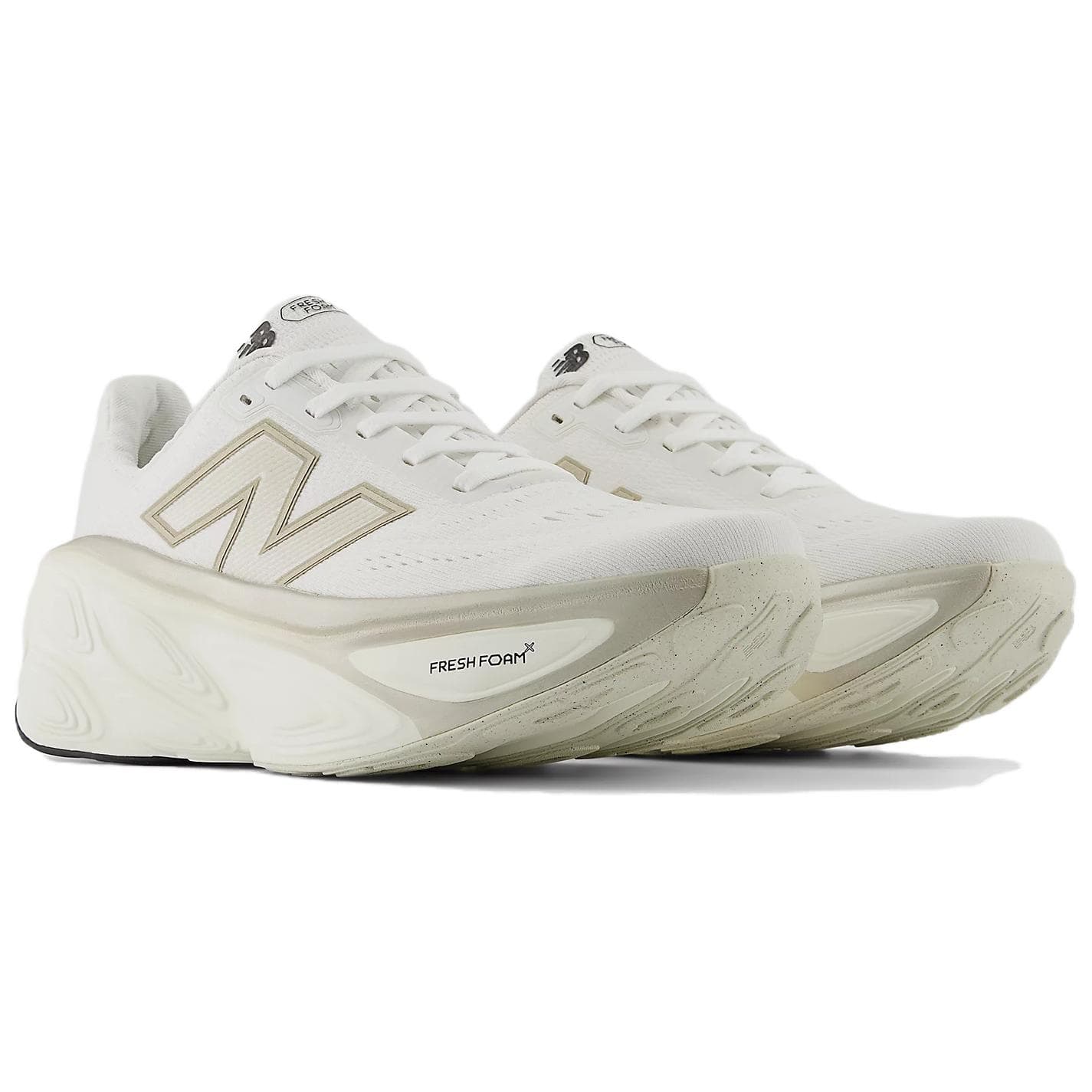 Кроссовки для бега New Balance NB Fresh Foam X More V5 Устойчивые к истиранию Низкие Беговые кроссовки Женские Белые - изображение 3