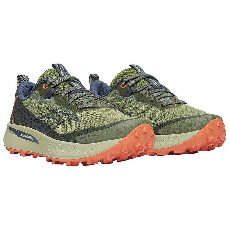 Кроссовки для бега Saucony Peregrine 15 Амортизация Дышащий Амортизация Дышащий Low Топ Беговые кроссовки Унисекс Зелёный - изображение 4