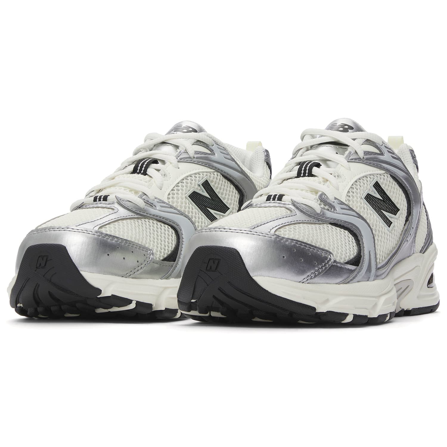 Кроссовки для бега New Balance NB 530 Дышащие Низкие Повседневные Городские Кроссовки для Коммутации и Бег Унисекс Серебристо-Черные - изображение 3