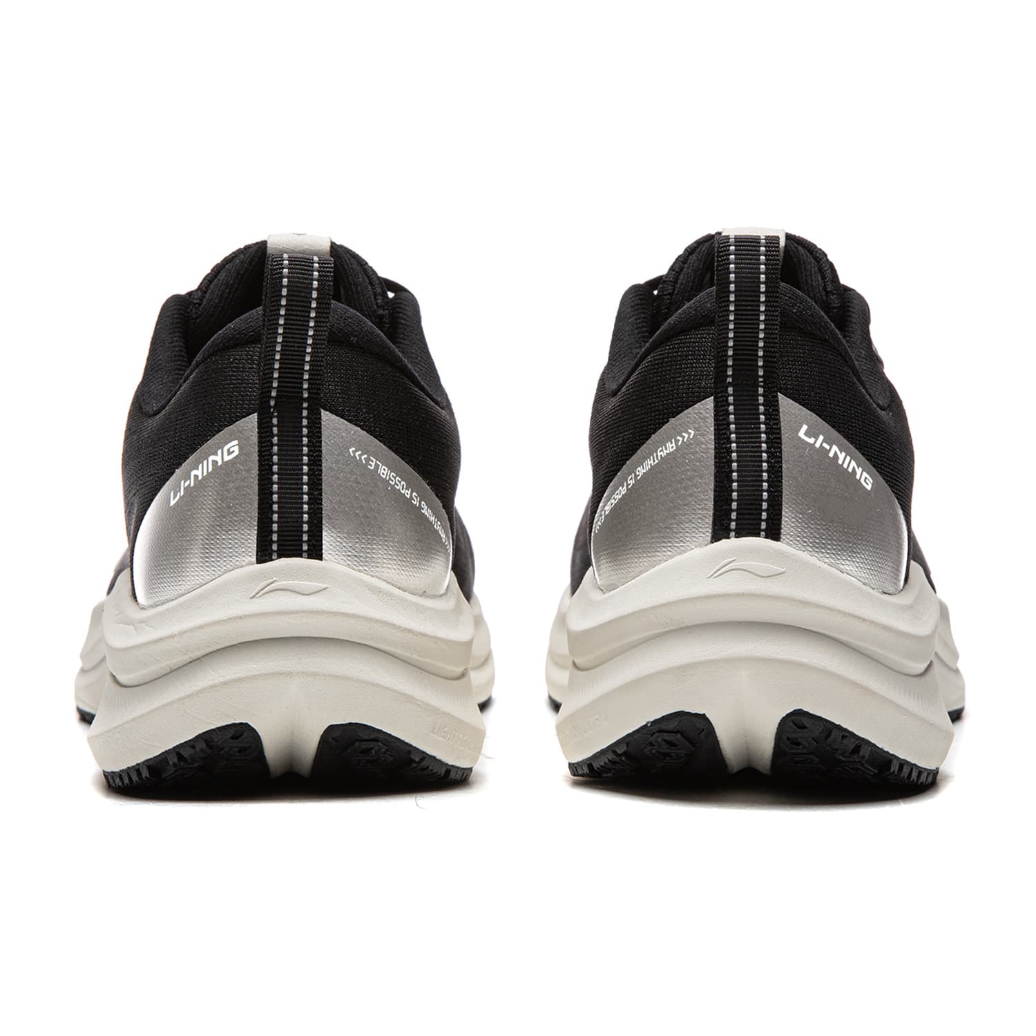 Кроссовки для бега Li-Ning LINING Cloud Беговые кроссовки для физкультурного зачета с амортизацией, противоскользящей износостойкой подошвой, дышащие и легкие с технологией отскока, мужские, черные - изображение 6